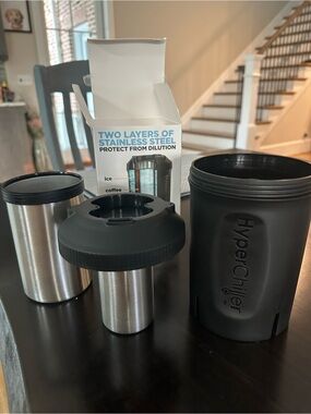 HyperChiller Stainless Steel Coffee Chiller - Silver & Black